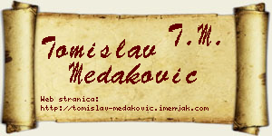 Tomislav Medaković vizit kartica